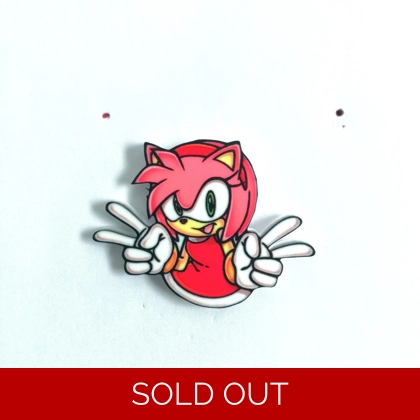 Sonic the Hedgehog - Amy head Pin Badge Sonic the Hedgehog - Amy head Pin Badge